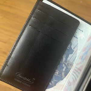 LEATHER PASSPORT HOLDER | credit card, hotel card slots